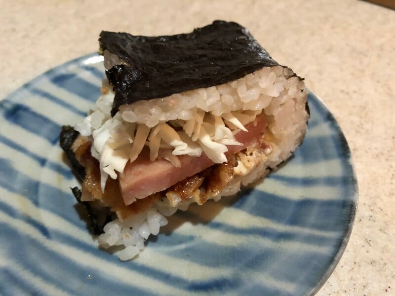 キャベツの千切りをサンド