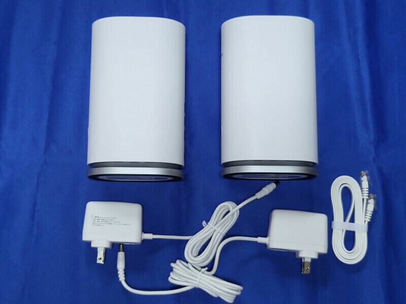 「HUAWEI WiFi Mesh 3」2ユニットモデルの同梱物