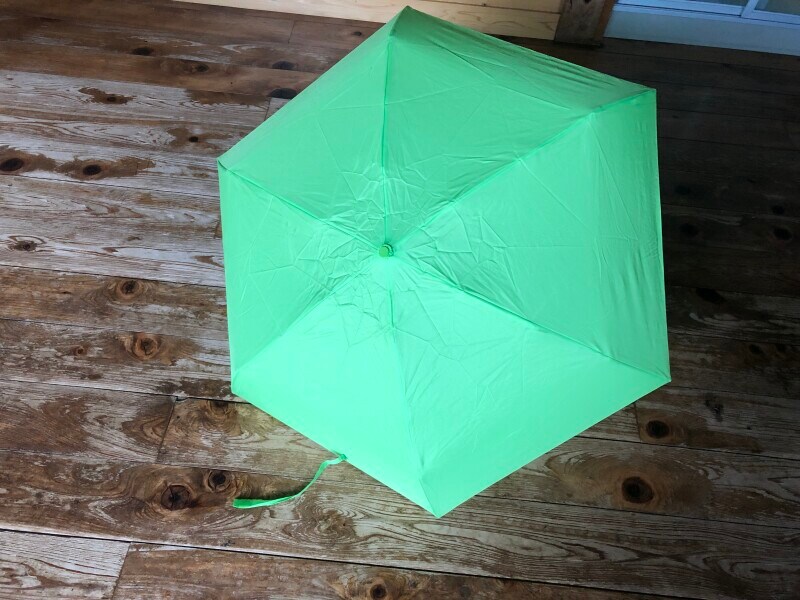 ワークマンの折りたたみ傘「イージス　ワンタッチコンパクトアンブレラ」はライムグリーンを購入