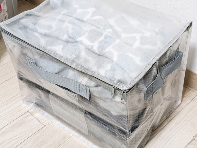 フタ付きクリアワイドボックス