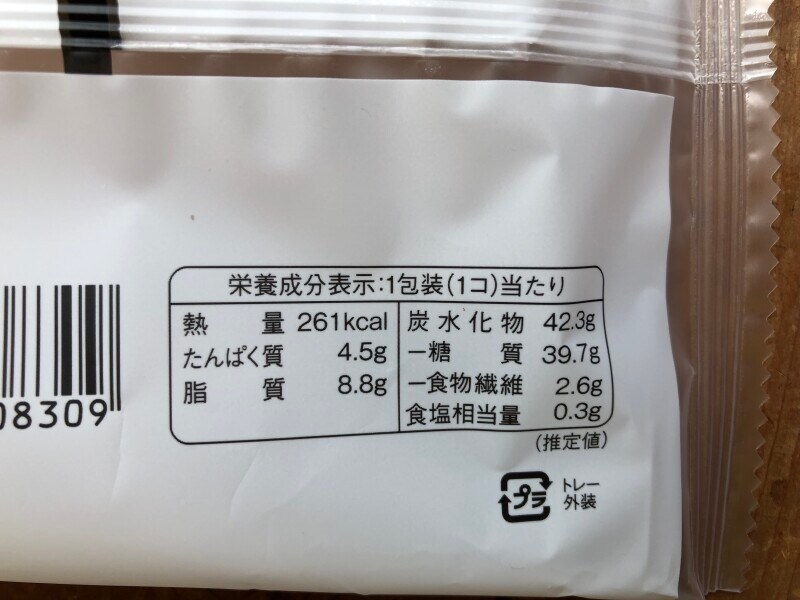 ローソンのどら焼き「どらもっち あんこ＆ホイップ」のカロリー・栄養成分表示