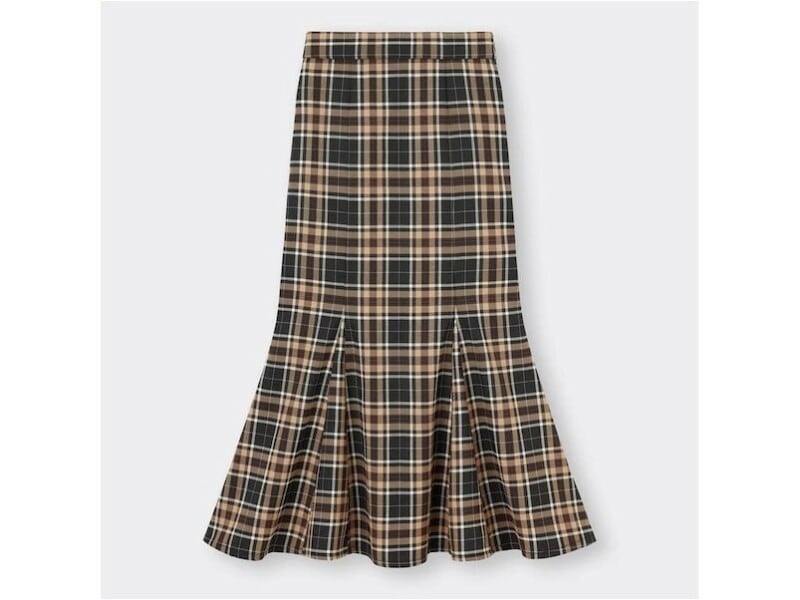 ジーユー　チェックマーメイドロングスカート　2490円（税込）