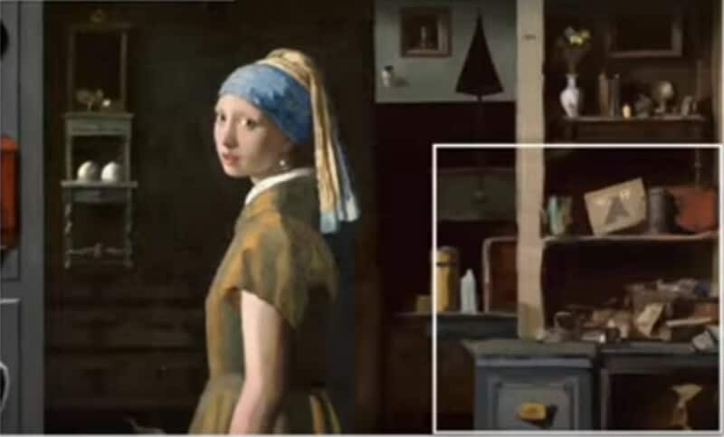 フェルメールの有名な作品「真珠の耳飾りの少女」にAIが背景を描き足す