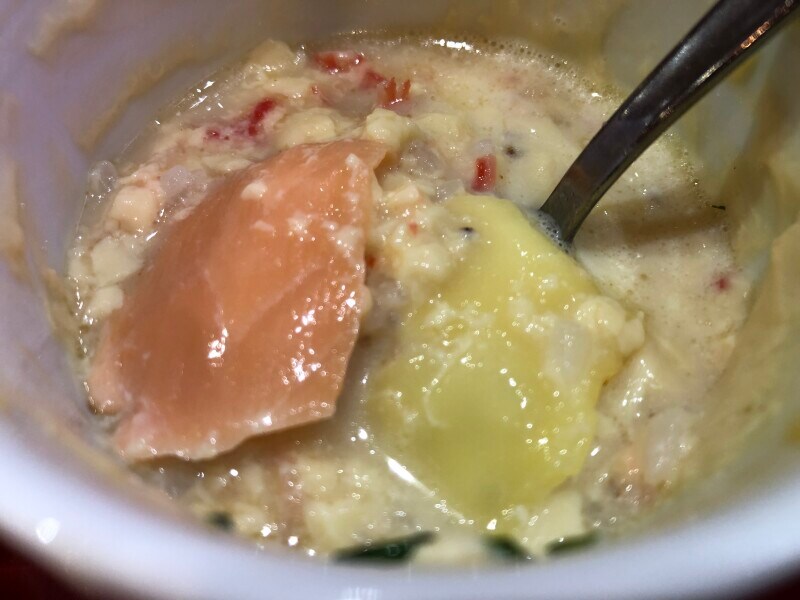 チーズがコクを出して、リゾット風にしてくれる