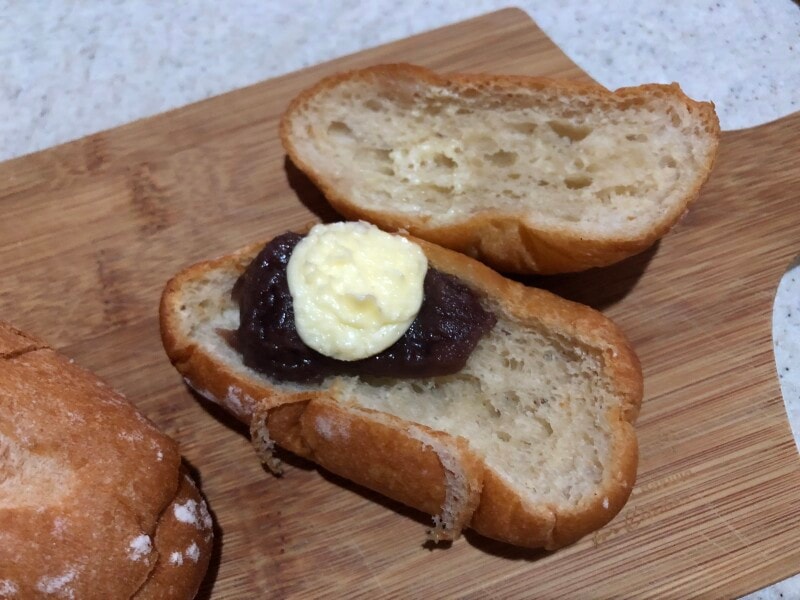 個体差なのか、あんことマーガリンが偏っていた