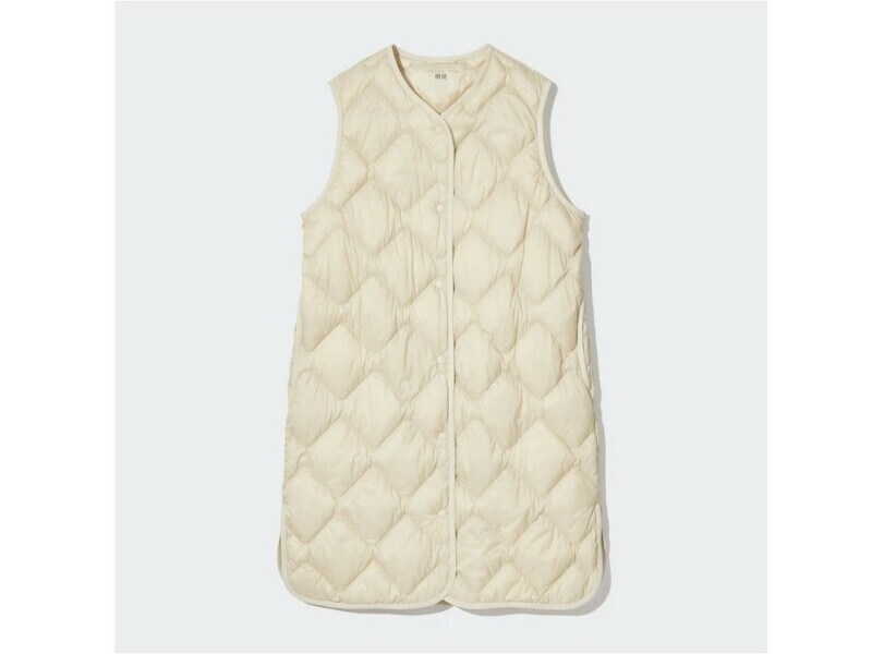 ユニクロ　ウルトラライトダウンロングベスト　6990円（税込）