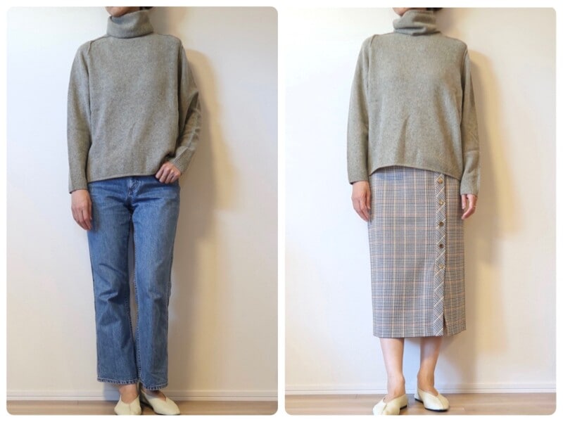 40代の女性が着やすいゆったりネックが嬉しい！3990円の新作ニットをチェック