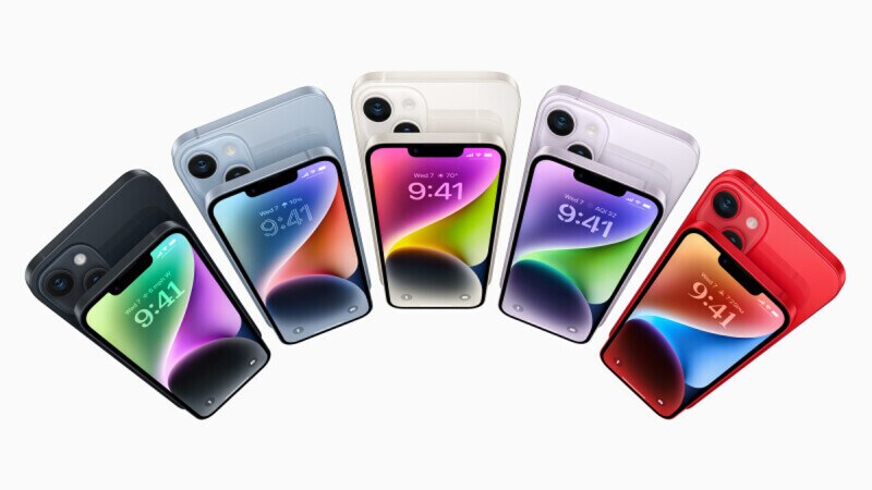 iPhone 14シリーズは2モデルが用意され、カラーは全5色となっている