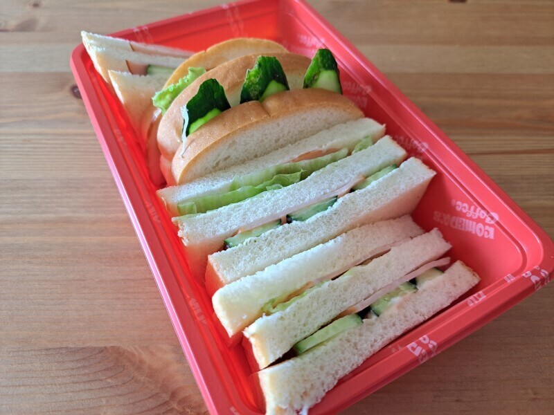 コメダ珈琲の「ハムサンド」