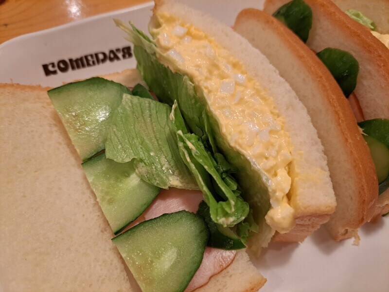 コメダ珈琲の「ミックスサンド」