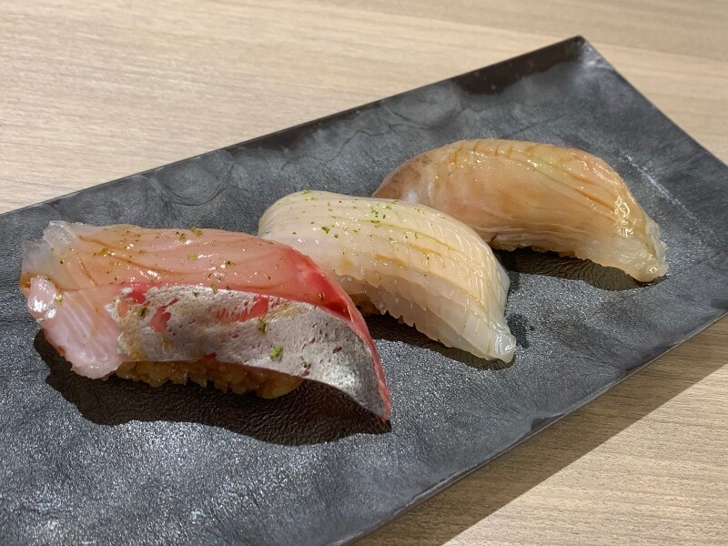 熟成特選三貫づくし759円（税込）