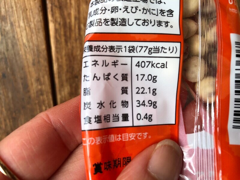 コメダ珈琲店の「コメダの豆菓子」のカロリー・栄養成分表示