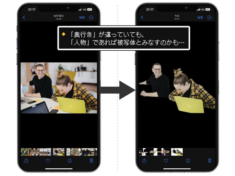 iOS 16の新機能「被写体切り抜き」の精度がスゴい