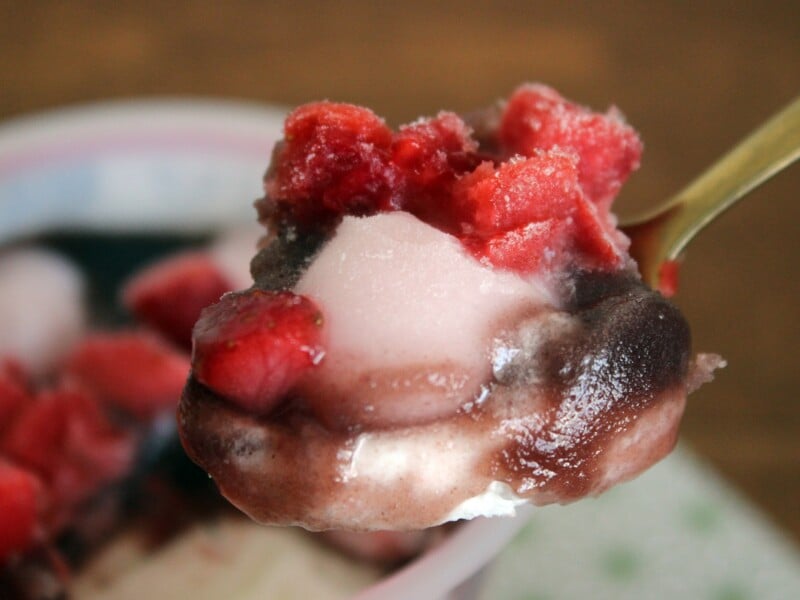 やわもちアイスパフェいちご大福味