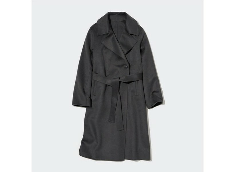 ユニクロ　ダブルフェイスロングコート　7990円（税込）