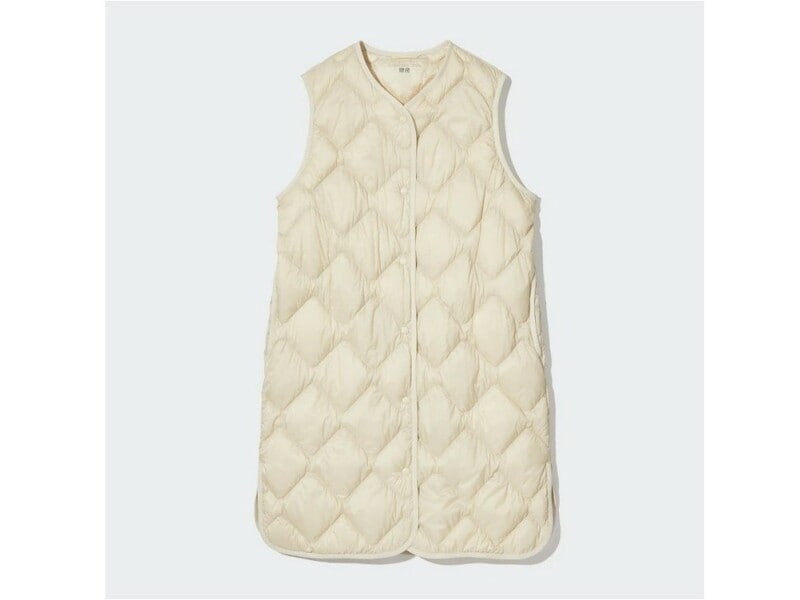 ユニクロ　ウルトラライトダウンロングベスト　6990円（税込）