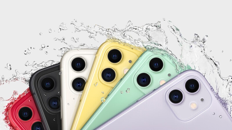 「iPhone 7」以降発売のiPhoneは耐水・防水性能を備えているが、2019年発売の「iPhone 11」シリーズからは全モデルがIP68の防水性能を備えるようになった