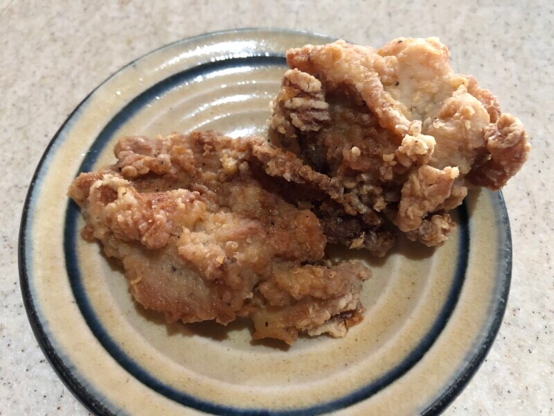 なか卯の「鶏唐」はサイズ大きめ