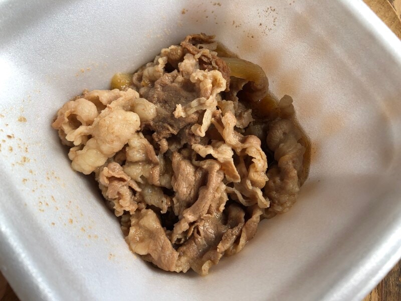 すき家の「牛皿」は牛丼の具材だけ