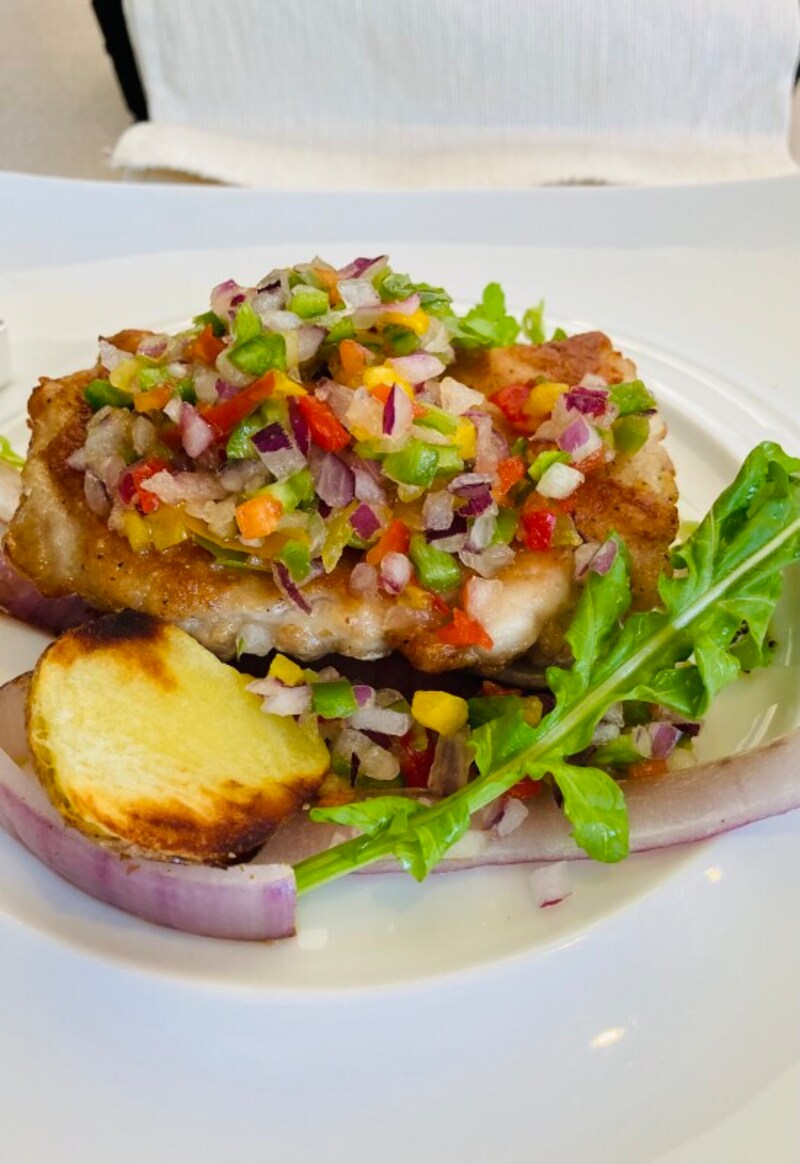 若鷄のグリルフレッシュ野菜のビネグレットソース