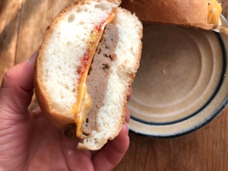 加熱するとチーズが溶け出してくる