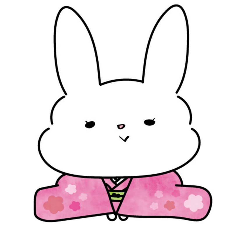 年賀状,イラスト,ウサギ,兎,うさぎ,2023,無料,フリー,カラー