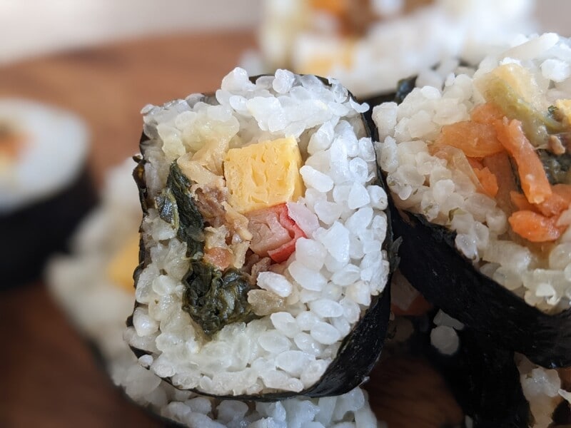 味付けが濃いカルディの冷凍キンパ