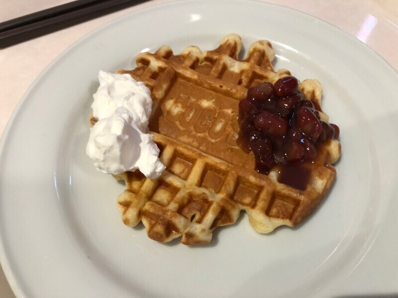 自分で焼いたワッフル