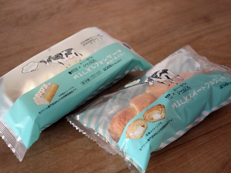 ローソン「MILKスイートクロワッサン」「MILKシフォンケーキ みるく＆バター」