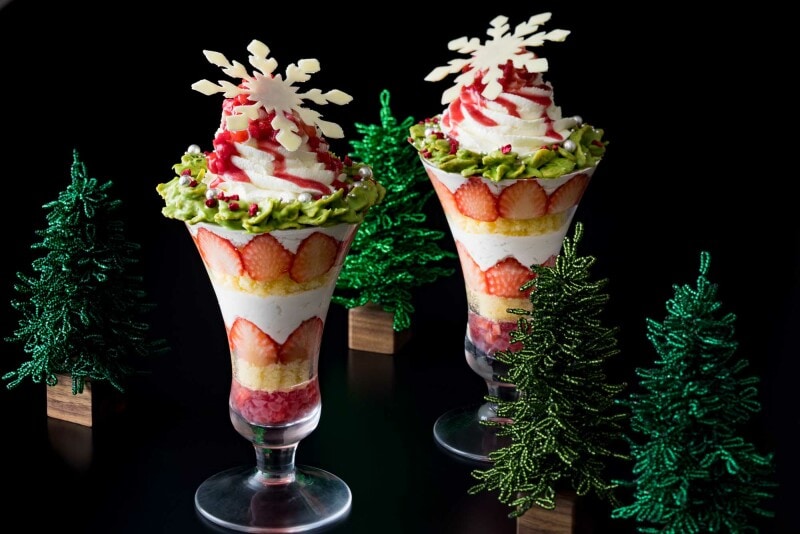 クリスマスリースパフェ