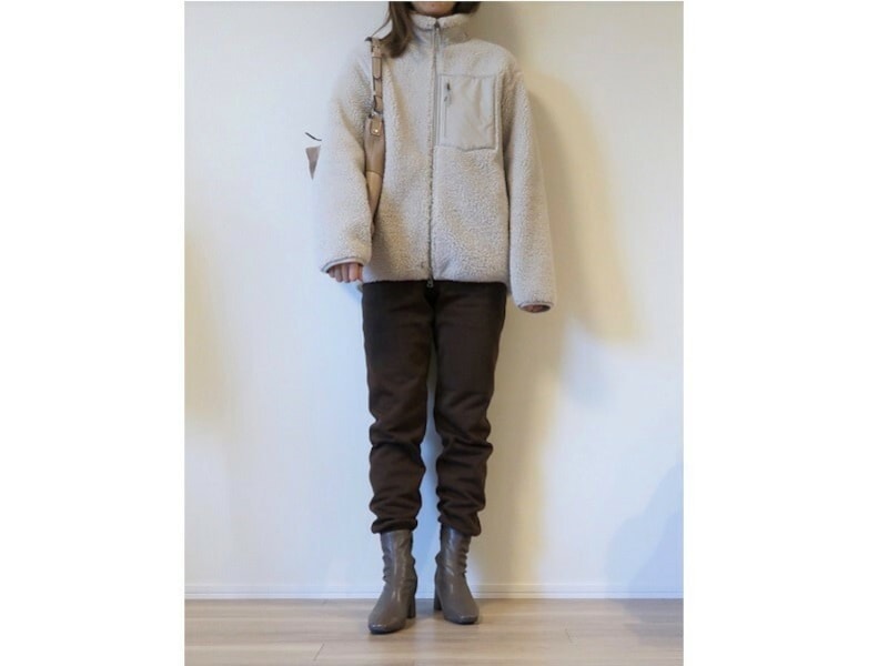 上下ボアだと若干もこもこ感が気になるかも……