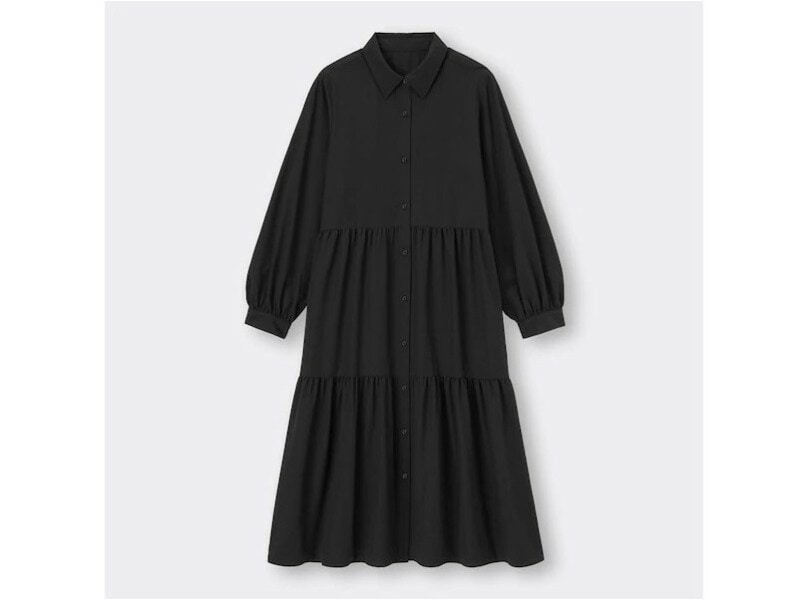 ジーユー ティアードシャツワンピース 2990円(税込)※一部店舗およびオンラインストアのみ販売