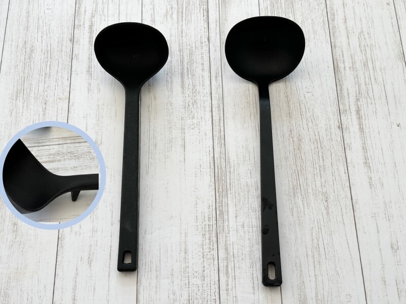 （左）ダイソー・（右）無印良品のお玉