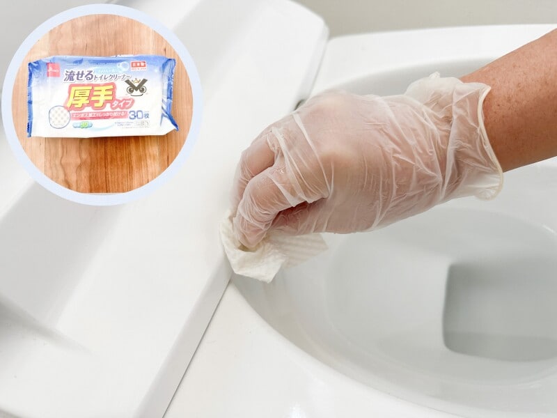 ダイソートイレ掃除グッズ　流せるトイレクリーナ