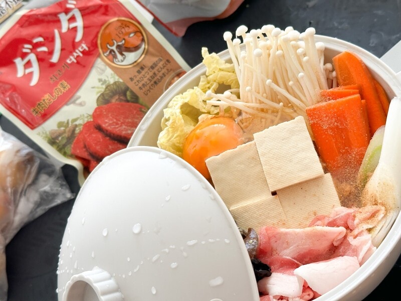 ダシダレシピ例　チゲにふりかける