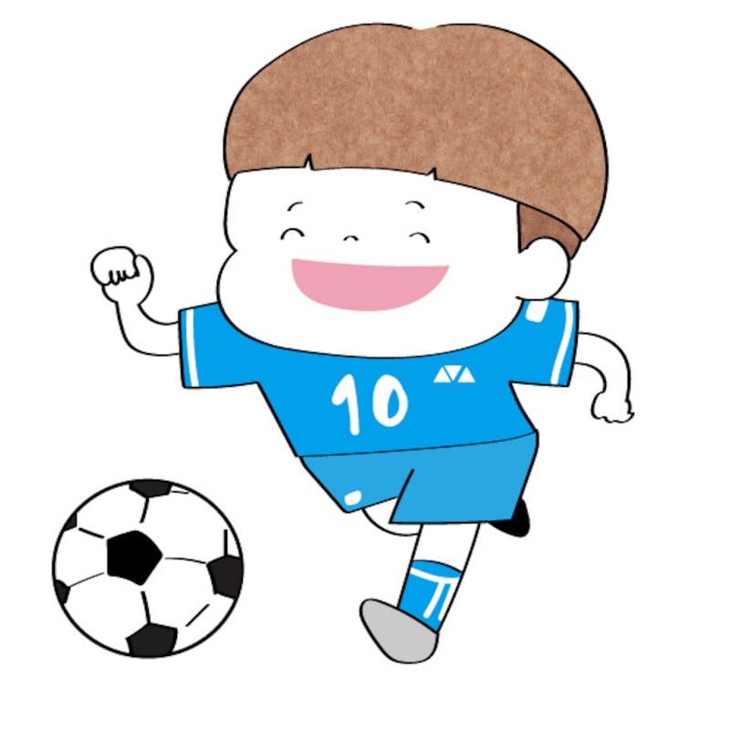 イラスト,無料,サッカー,スポーツ,部活動,習い事,カラー