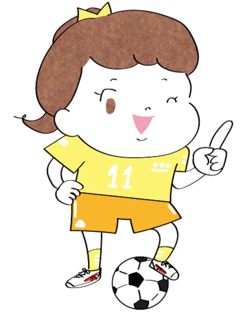 イラスト,無料,サッカー,スポーツ,部活動,習い事,カラー