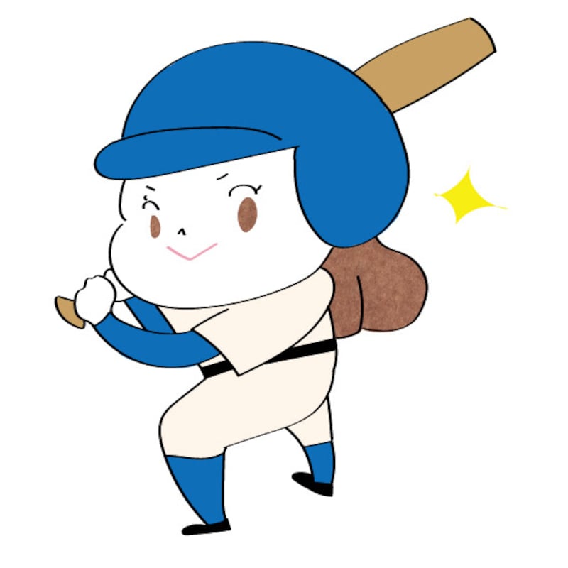 イラスト,無料,野球,ソフトボール,スポーツ,部活動,習い事,カラー