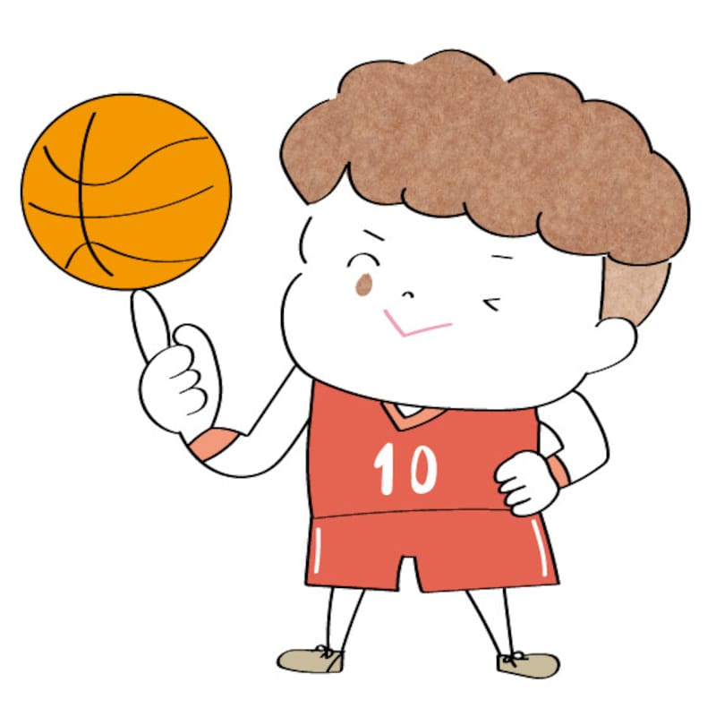 イラスト,無料,球技,バスケットボール,スポーツ,部活動,習い事,カラー