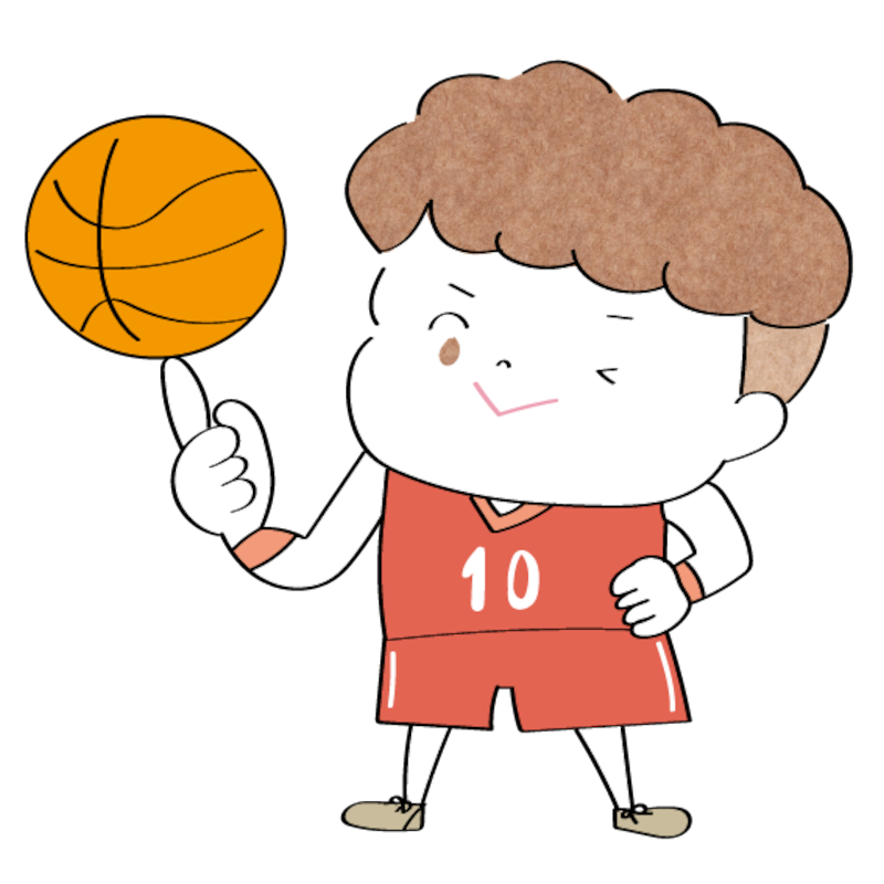 イラスト,無料,球技,バスケットボール,スポーツ,部活動,習い事,カラー