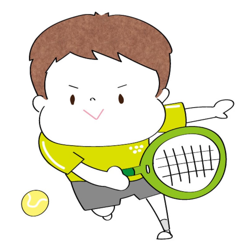 イラスト,無料,球技,テニス,スポーツ,部活動,習い事,カラー