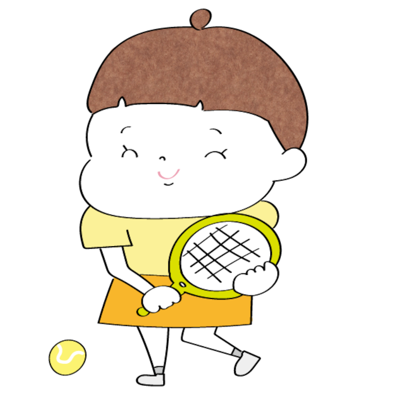 イラスト,無料,球技,テニス,スポーツ,部活動,習い事,カラー