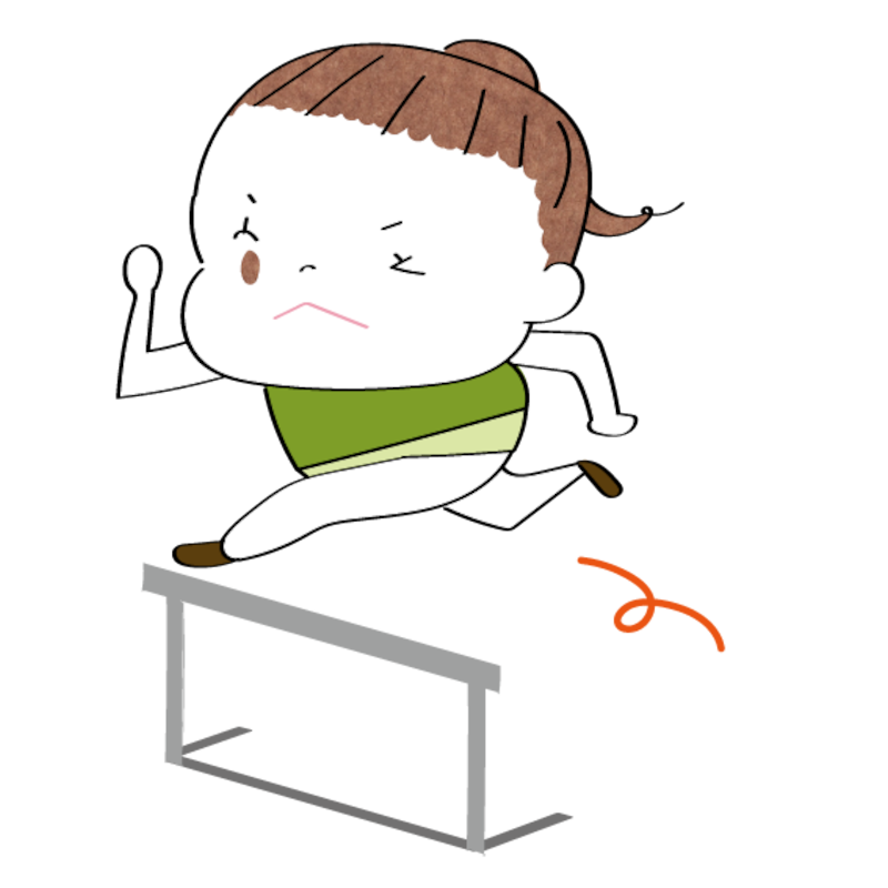 イラスト,無料,陸上,短距離,ハードル,スポーツ,部活動,習い事,カラー