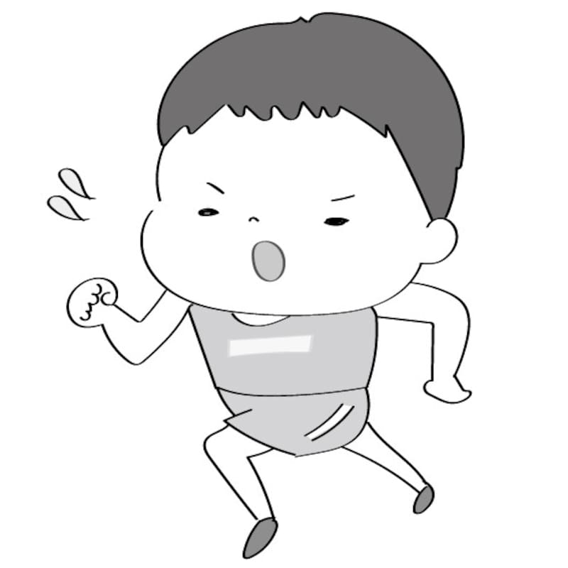 イラスト,無料,陸上,短距離,マラソン,スポーツ,部活動,習い事,モノクロ