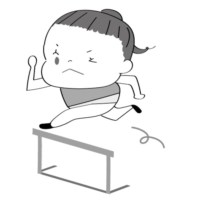 イラスト,無料,陸上,短距離,ハードル,スポーツ,部活動,習い事,カラー