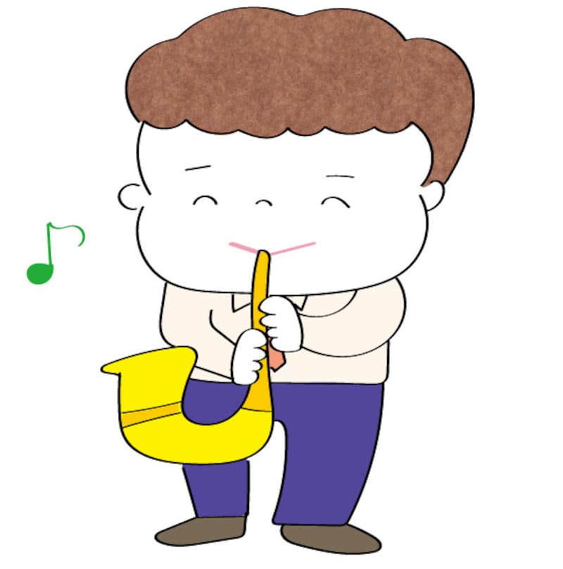 イラスト,無料,吹奏楽,楽器,ジャズ,部活動,習い事,カラー