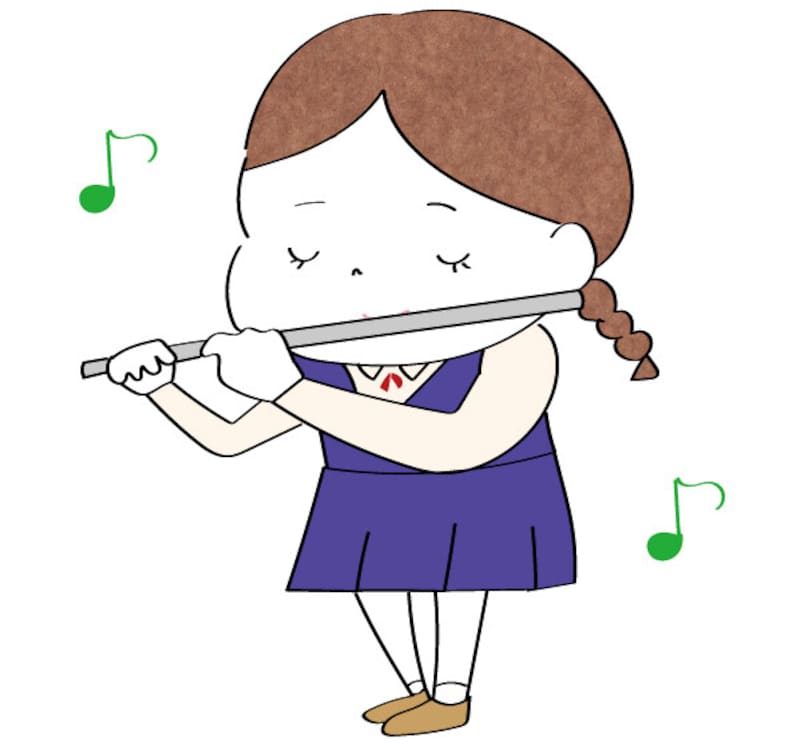 イラスト,無料,吹奏楽,楽器,ジャズ,部活動,習い事,カラー