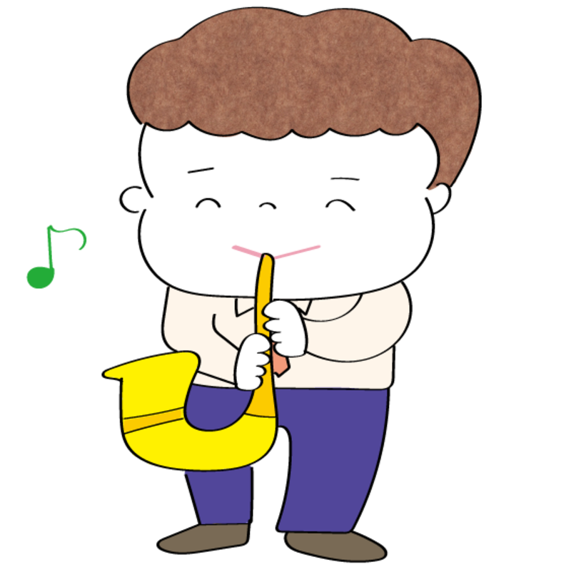 イラスト,無料,吹奏楽,楽器,ジャズ,部活動,習い事,カラー