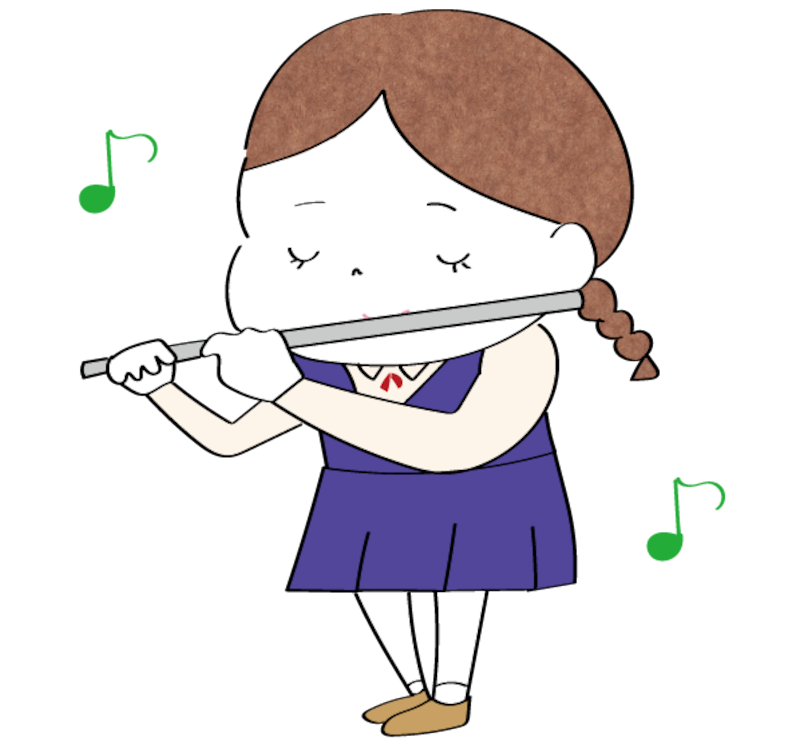 イラスト,無料,吹奏楽,楽器,ジャズ,部活動,習い事,カラー