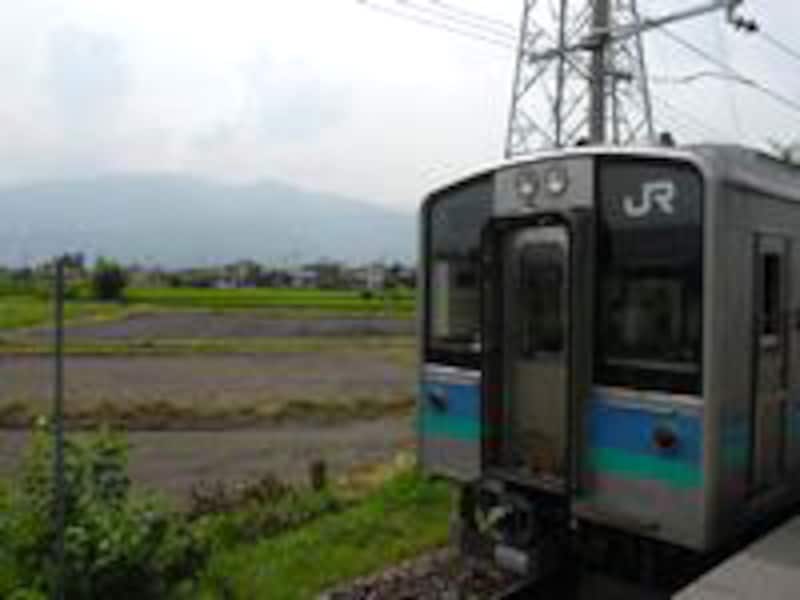 大糸線の穂高駅